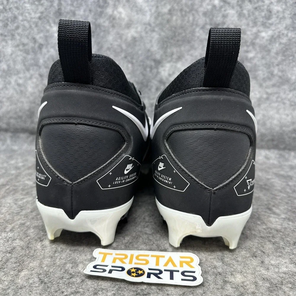 Nike Alpha Menace Pro 3 Football Cleats Mens 14 Black White Shoes CT6649-001